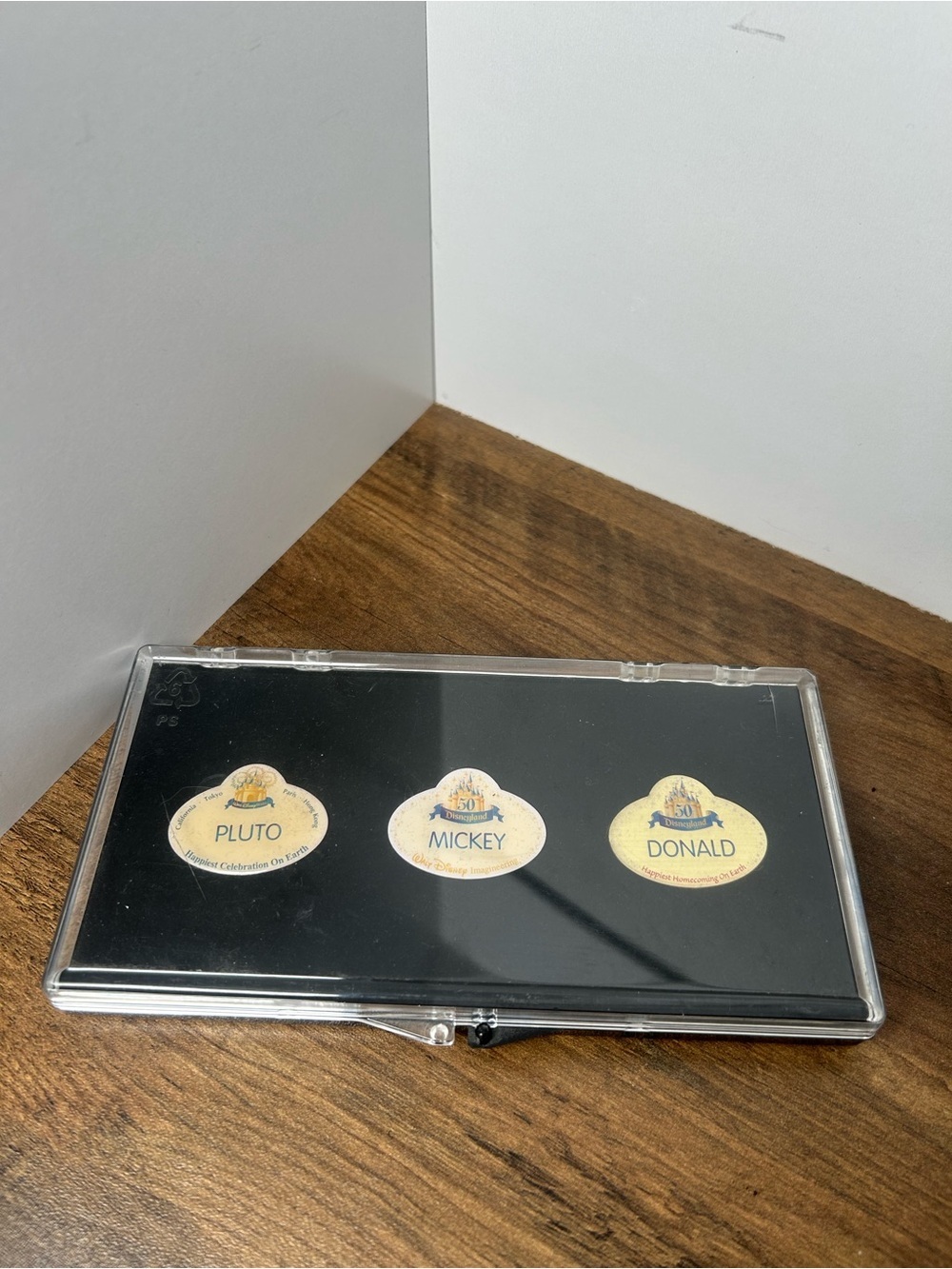 RARE LE Disney pin Cast Exclusive 50th Anniversary Name Tags Mickey Donald Pluto